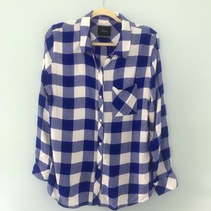 Rails Blue Buffalo Check Blouse